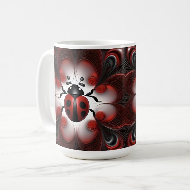 Ladybird Fraktal Art Design, Kaffeetasse (Vorderseite Links)