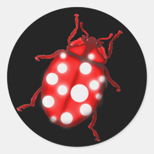 Ladybird Lady Bug Garening Geschenke Runder Aufkleber