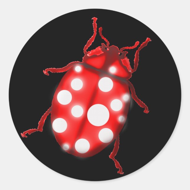 Ladybird Lady Bug Garening Geschenke Runder Aufkleber (Vorderseite)