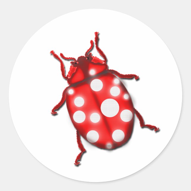 Ladybird Lady Bug Garening Geschenke Runder Aufkleber (Vorderseite)