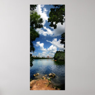 Ladybird Lake / Austin Texas Skyline 2 Poster