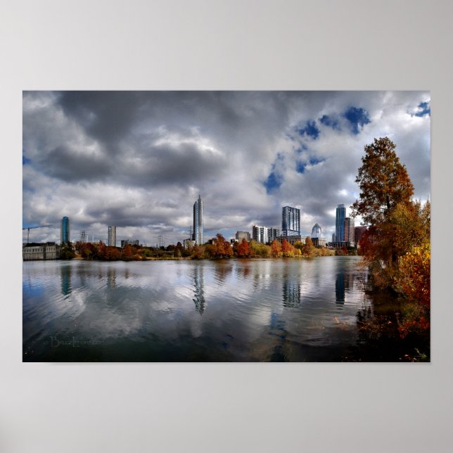 Ladybird Lake - Austin Texas Skyline 4 Poster (Vorne)