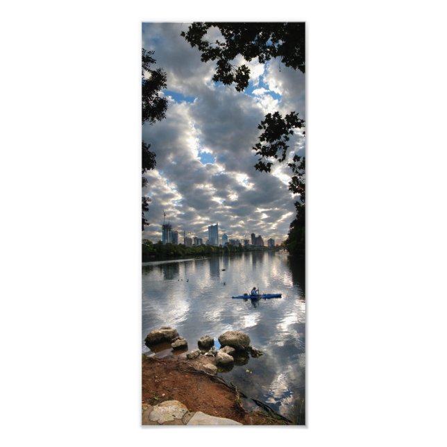 Ladybird Lake Kayak - Skyline - Austin Texas Fotodruck (Vorne)
