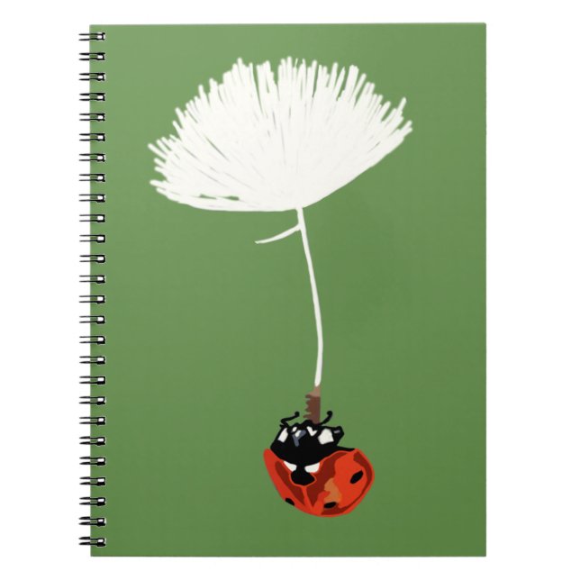 Ladybird, Niedliches rotes Ladybug SpiralNotebook Notizblock (Vorderseite)