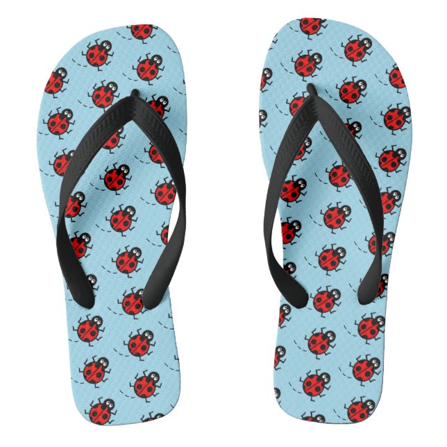 Ladybird Pattern Flip Flops (Fußbett)