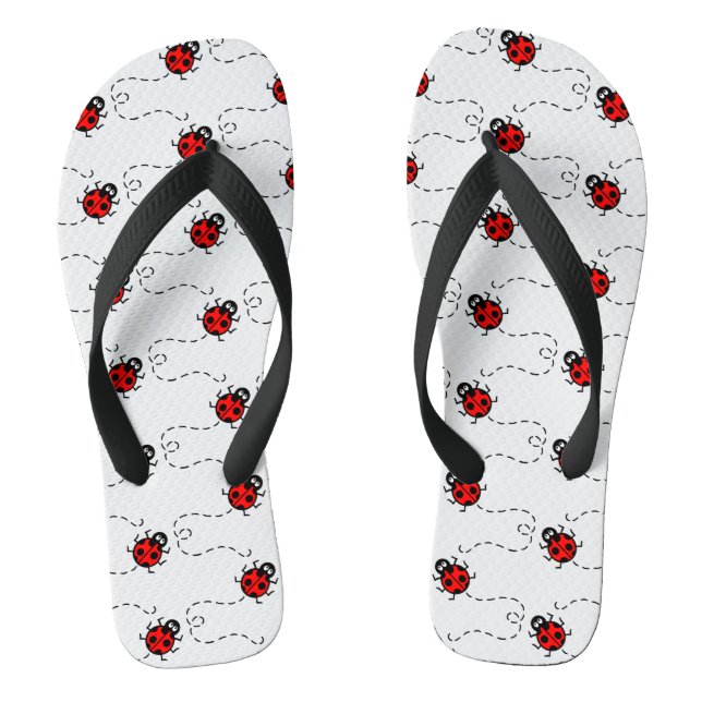 Ladybird Pattern Flip Flops (Fußbett)