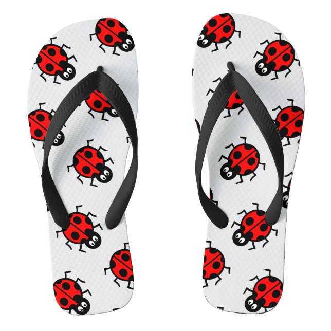 Ladybird Pattern Flip Flops (Fußbett)
