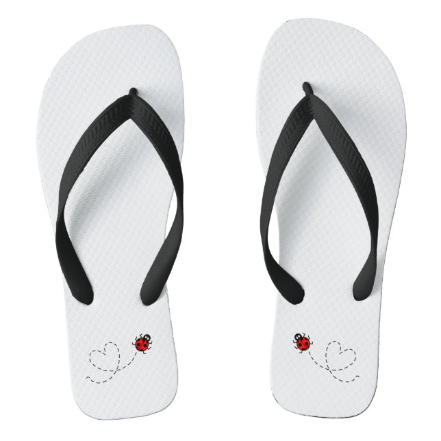 Ladybird Pattern Flip Flops (Fußbett)