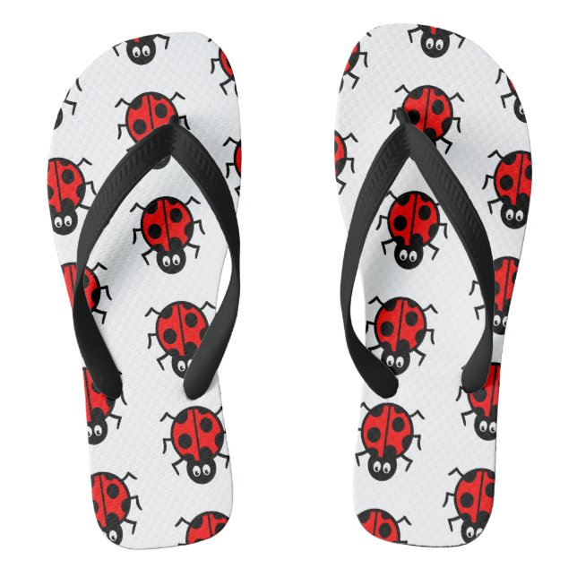 Ladybird Pattern Flip Flops (Fußbett)