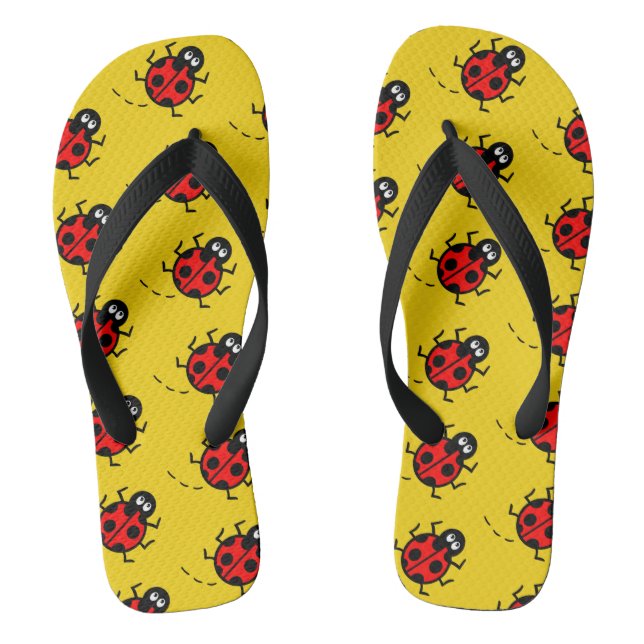 Ladybird Pattern Flip Flops (Fußbett)