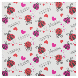Ladybirds Ladybug Rosa individuelle Name Muster Stoff