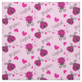 Ladybirds Ladybug Rosa individuelle Name Muster Stoff