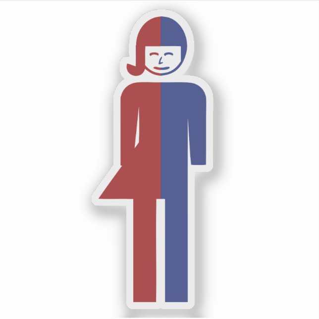 Ladyboy/Tomboy-Toilette ⚠ thailändisches ⚠ Aufkleber (Vorderseite)