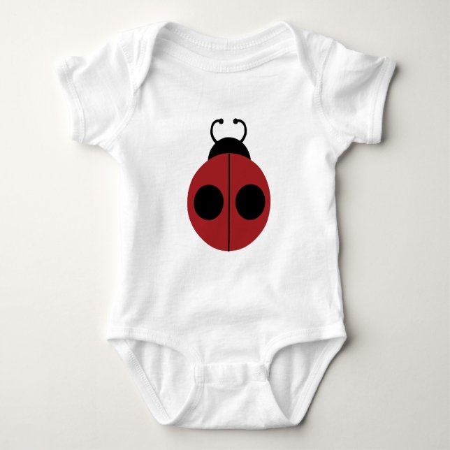 Ladybug 60er Retro cool Baby Strampler (Vorderseite)