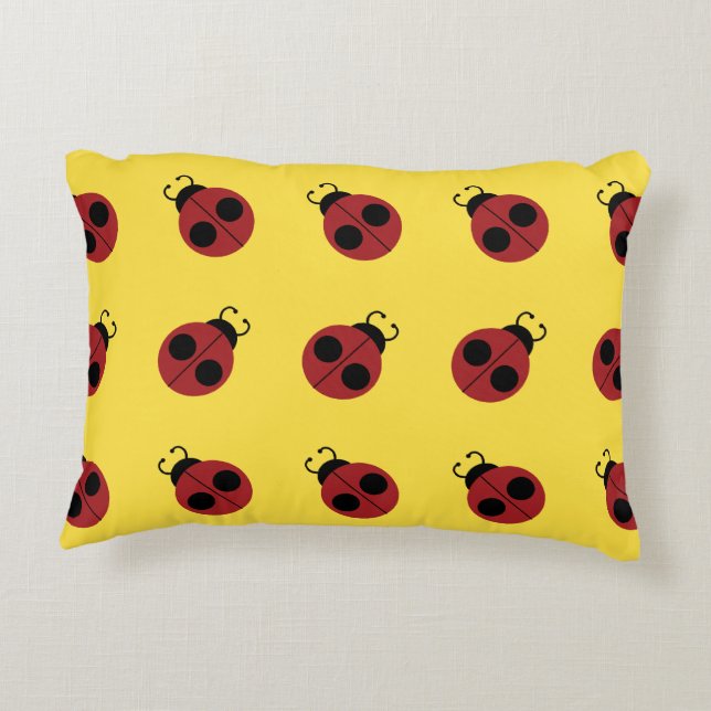 Ladybug 60er Retro cool Dekokissen (Rückseite)
