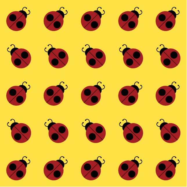 Ladybug 60er Retro cool Freistehende Fotoskulptur (Vorne)