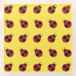 Ladybug 60er Retro cool Glasuntersetzer