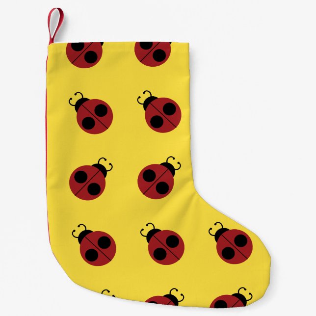 Ladybug 60er Retro cool Kleiner Weihnachtsstrumpf (Vorderseite)