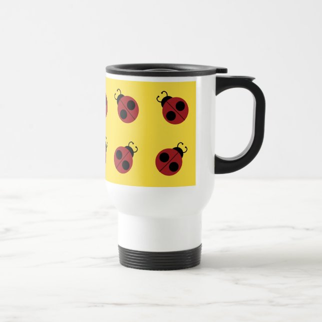 Ladybug 60er Retro cool Reisebecher (Rechts)