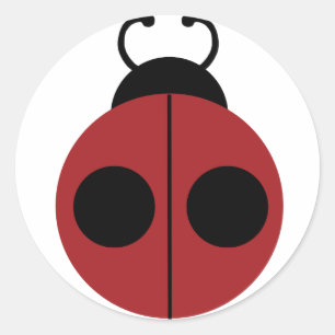 Ladybug 60er Retro cool Runder Aufkleber