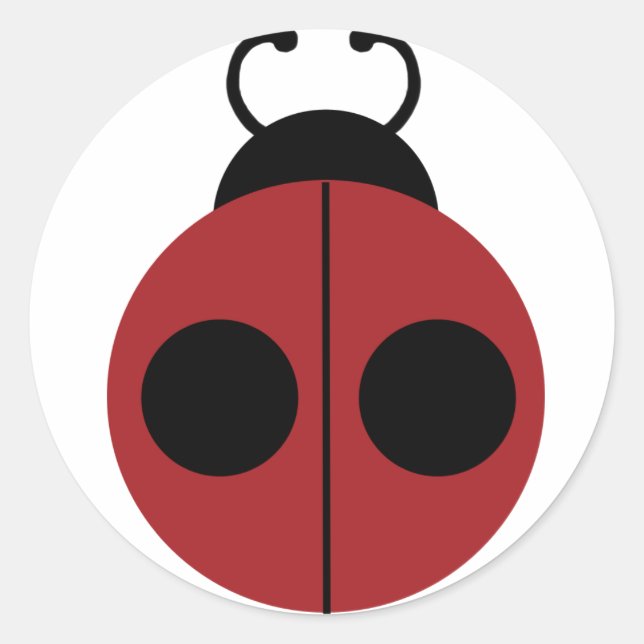 Ladybug 60er Retro cool Runder Aufkleber (Vorderseite)