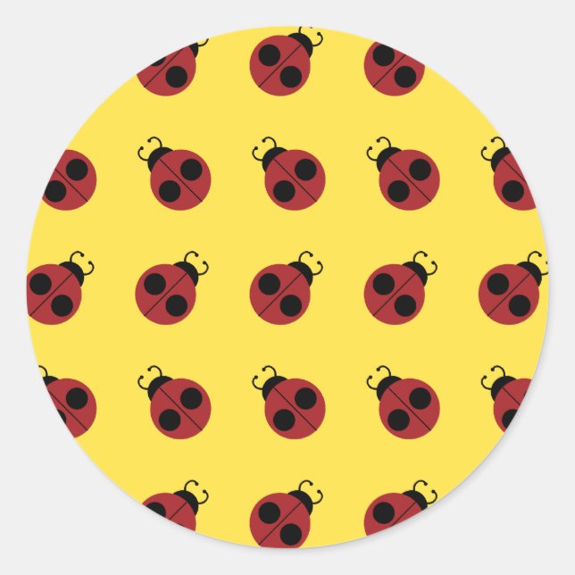 Ladybug 60er Retro cool Runder Aufkleber (Vorderseite)