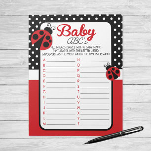 Ladybug ABC Baby Name Showspielpaket Notizblock