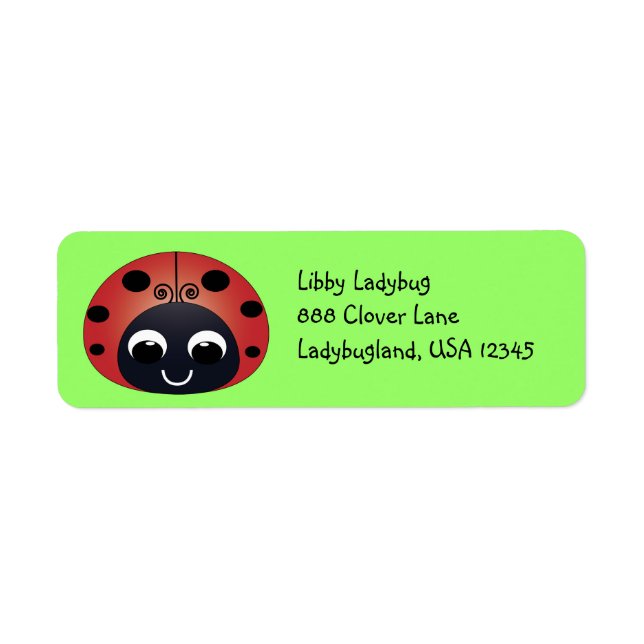 Ladybug-Adressetikett (Vorne)