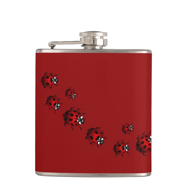 Ladybug Art Flask Custom Ladybug Drink Flasche Flachmann (Vorderseite)