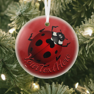 Ladybug Art Ornament Ladybug Weihnachtsdekoratione
