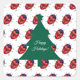 LADYBUG ART QUADRATISCHER AUFKLEBER