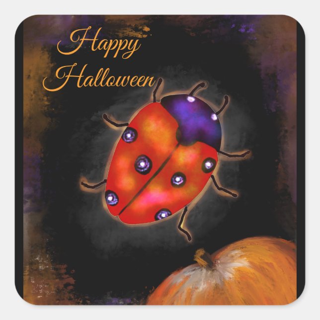 LADYBUG ART QUADRATISCHER AUFKLEBER (Vorderseite)