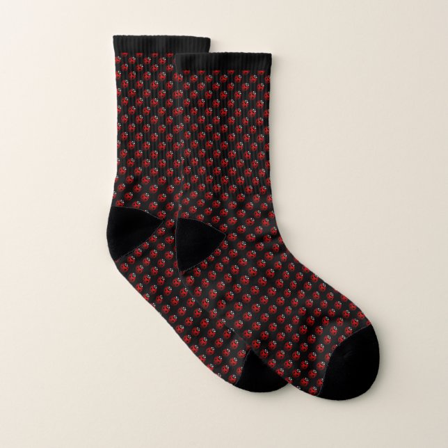 Ladybug Art Socks Niedliche Ladybird Socken kunden (Paar)
