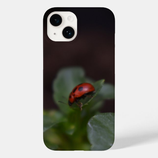 Ladybug auf Blume Case-Mate iPhone 14 Hülle (Rückseite)