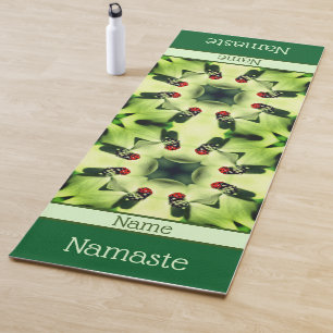Ladybug auf Dogwood Abstrakte Natur Personalisiert Yogamatte