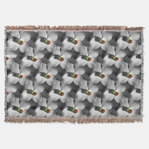 Ladybug auf Dogwood Blume Art Pattern Decke