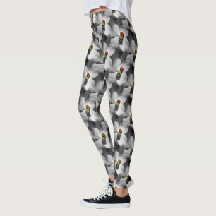 Ladybug auf Dogwood Blume Nattern Muster Leggings