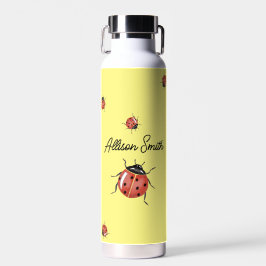 Ladybug auf gelb trinkflasche