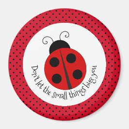 Ladybug auf Polka Dots Design Magnet