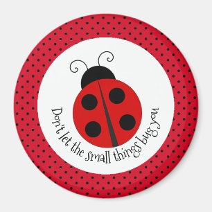 Ladybug auf Polka Dots Design Magnet