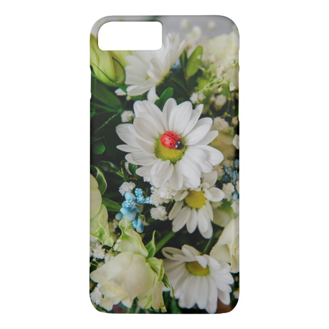 Ladybug auf weißer Blume Case-Mate iPhone Hülle (Rückseite)