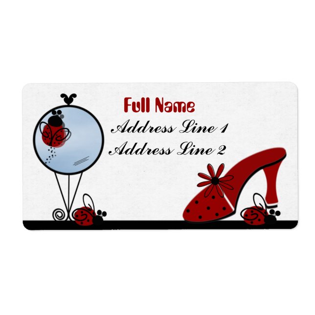 Ladybug Avery Label (Vorne)