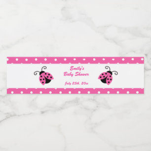 Ladybug Baby Dusche Flasche Etikett Mädchen Hot Pi