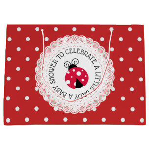 Ladybug Baby Dusche sein Mädchen Große Geschenktüte