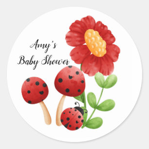 Ladybug Baby Duschkleber, Etikett Runder Aufkleber