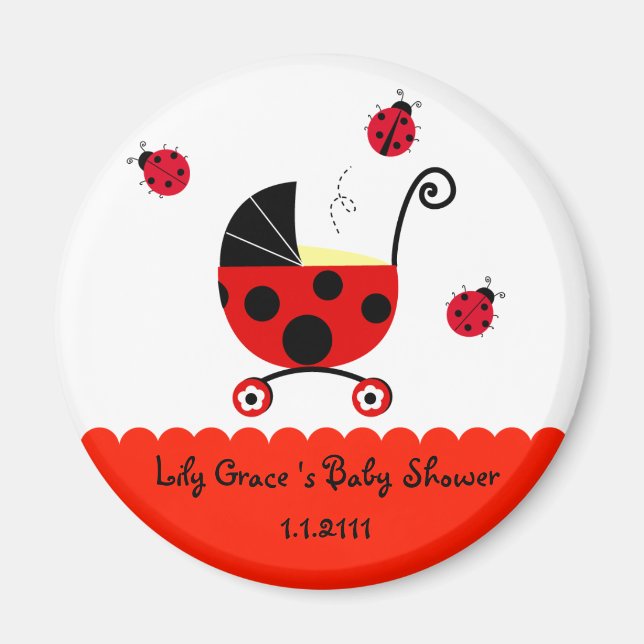 Ladybug Baby Duwer Gastgeschenk Magnete Magnet (Vorne)