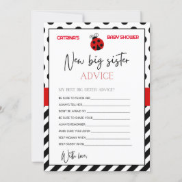 Ladybug Babydusche - bestellbarer Name, 12x18 Einladung
