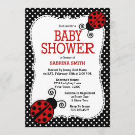 Ladybug Babydusche Einladung