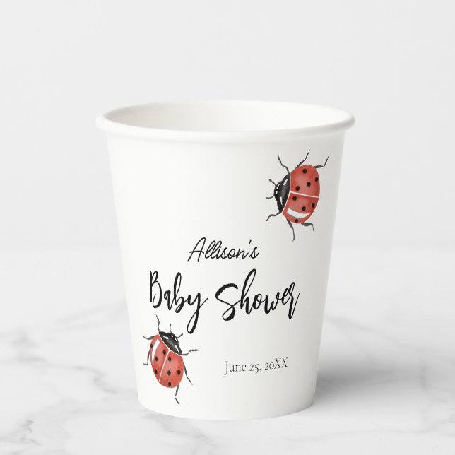 Ladybug Babydusche Pappbecher (Vorderseite)