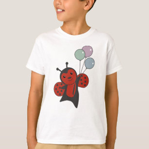 Ladybug Balloons fliegt Niedliche Tiere für Kinder T-Shirt